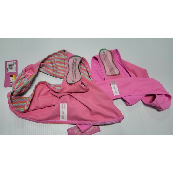 Two Ninety-Nine Bikini Bottoms Striped Ruched Low Rise Swimwear Pink XXL - Picture 11 of 11